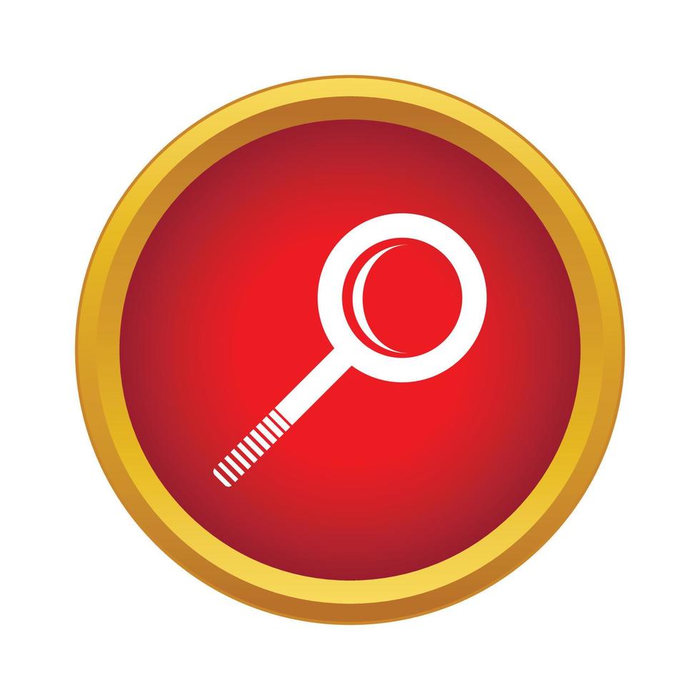 Magnifying glass icon, simple style vector