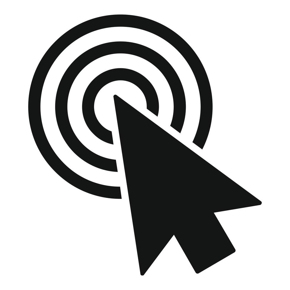 Cursor design element icon, simple black style vector