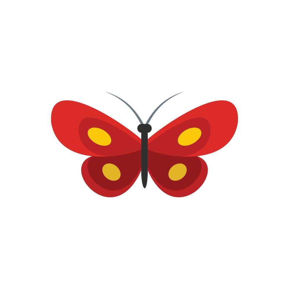 pequeño icono de mariposa, estilo plano. vector