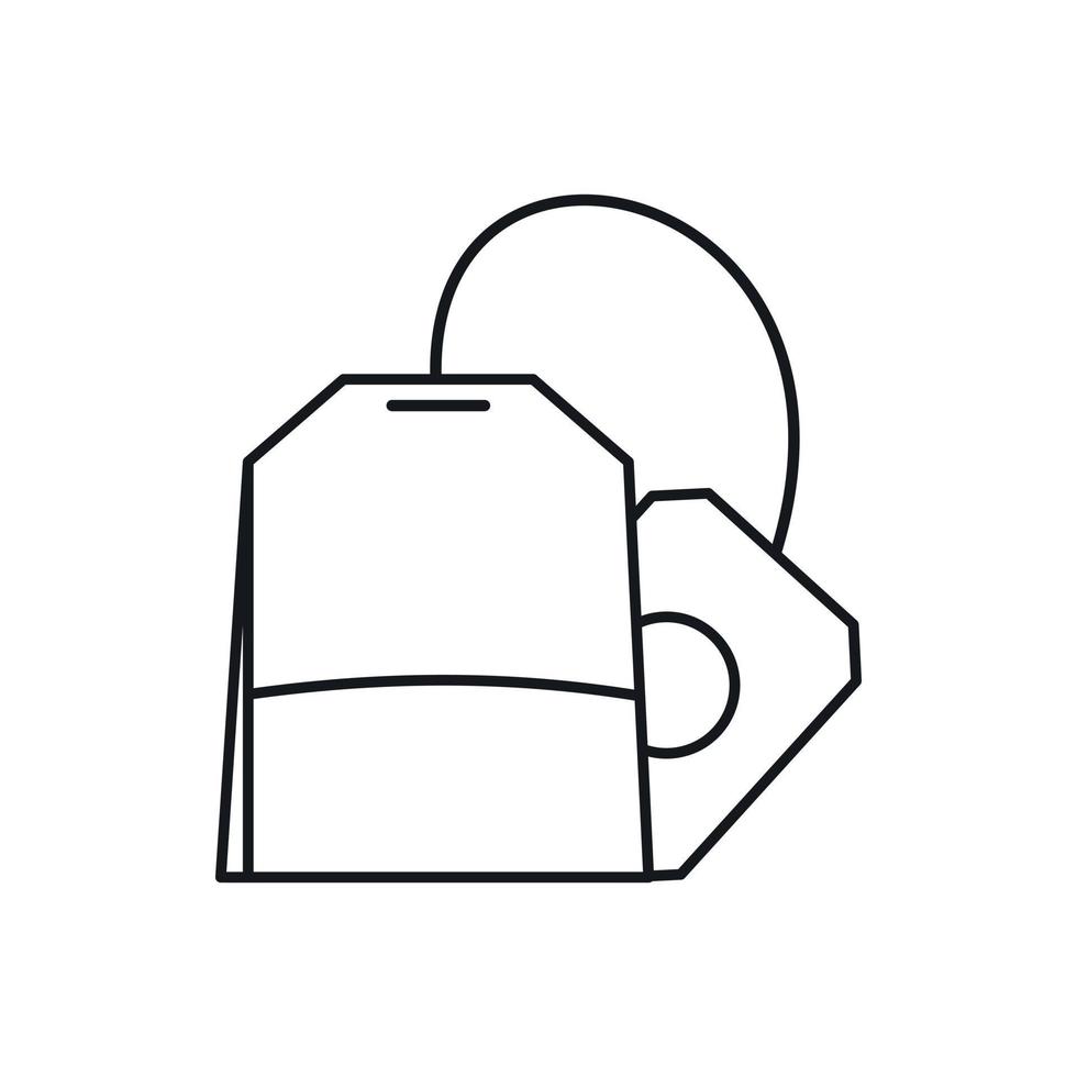 Teabag icon, outline style vector