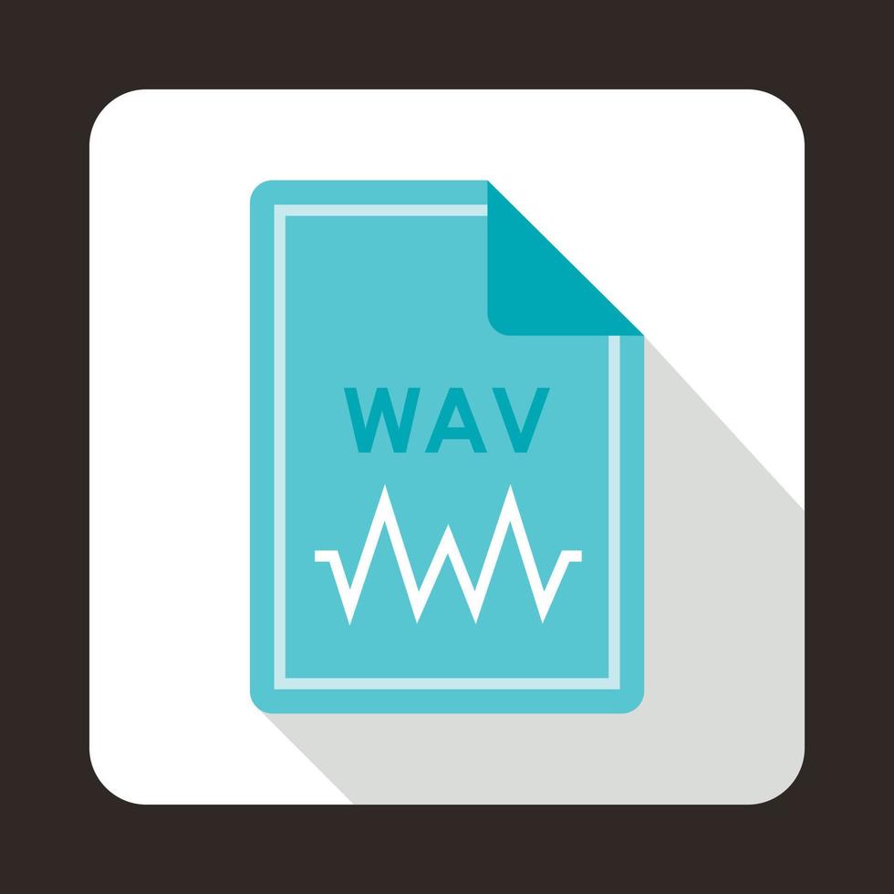 File WAV icon, flat style vector