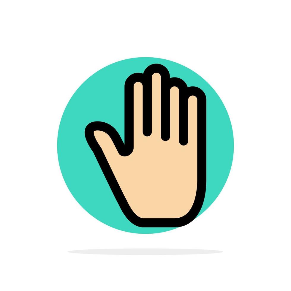 Body Language Gestures Hand Interface Abstract Circle Background Flat color Icon vector