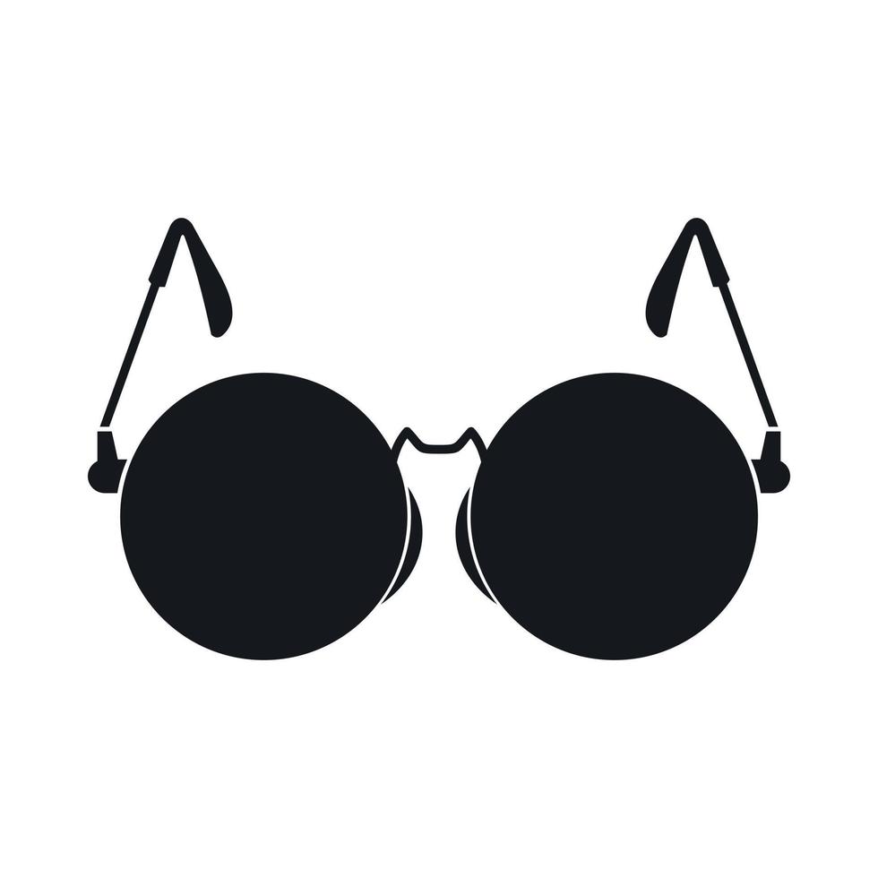 gafas con icono de lentes redondos negros estilo plano 14443273