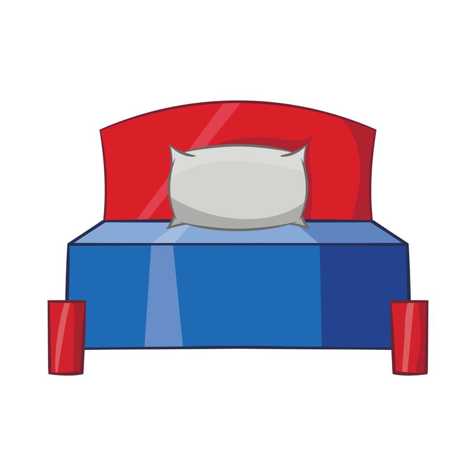 Bed icon, cartoon style vector