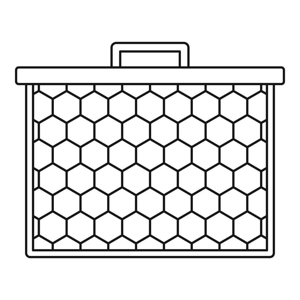 Honeycombs icon, outline style vector
