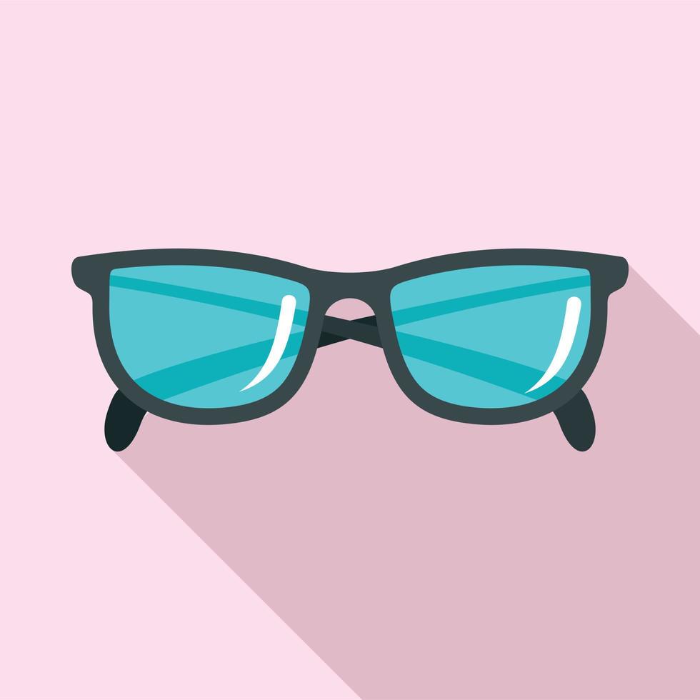 Accounting glasses icon, flat style vector
