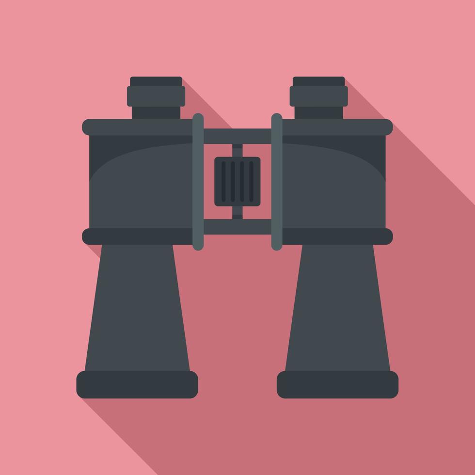 Binoculars icon, flat style vector