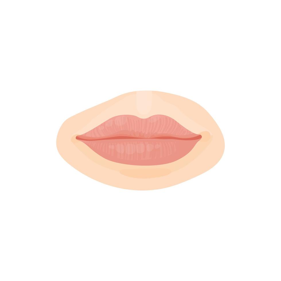 Lips icon in cartoon style vector