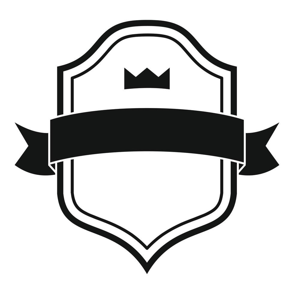 Badge best quality icon, simple black style vector