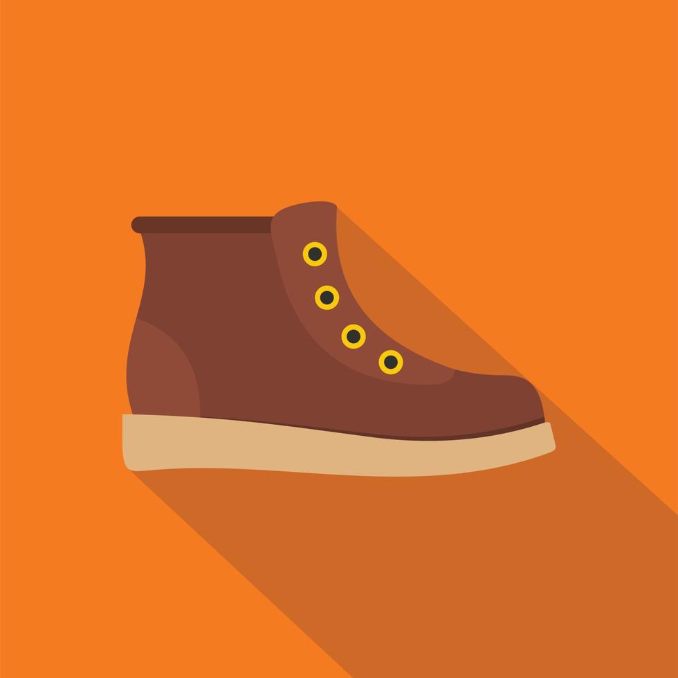 Hiking boots icon vector flat