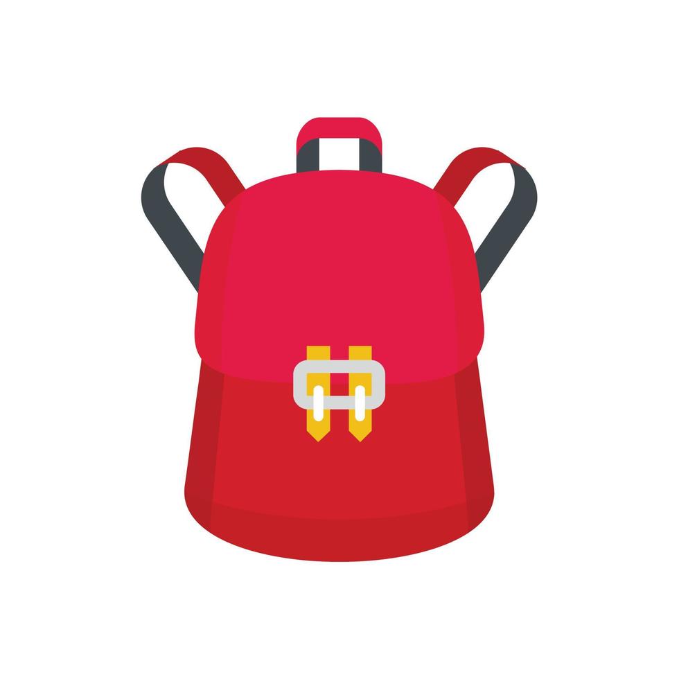 Trendy backpack icon, flat style vector