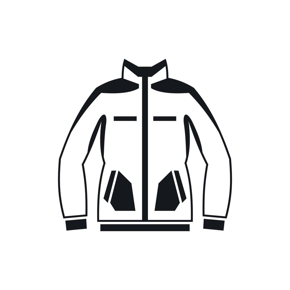 Men winter jacket icon, simple style vector
