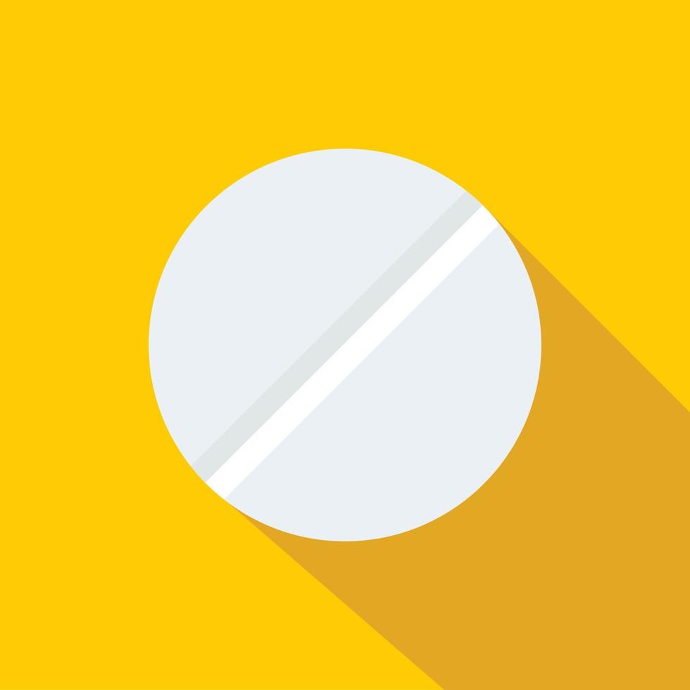Pill icon, flat style vector