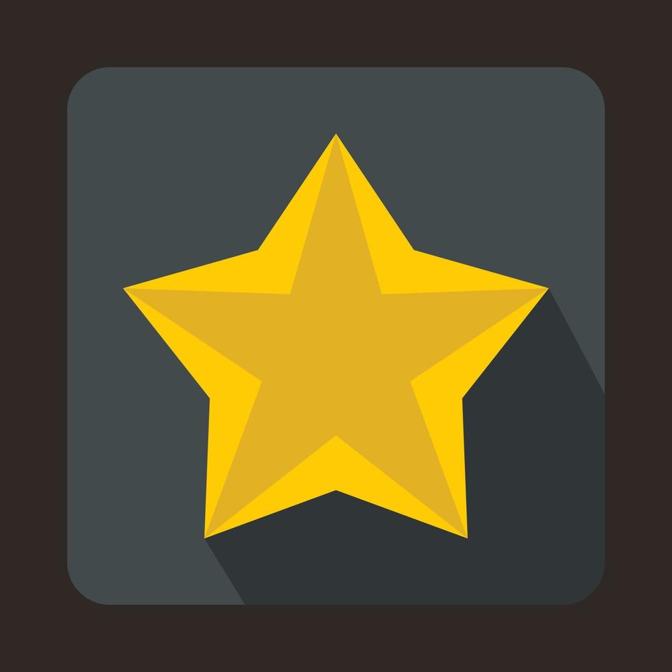 Gold star icon in flat style 14450985 Vector Art at Vecteezy