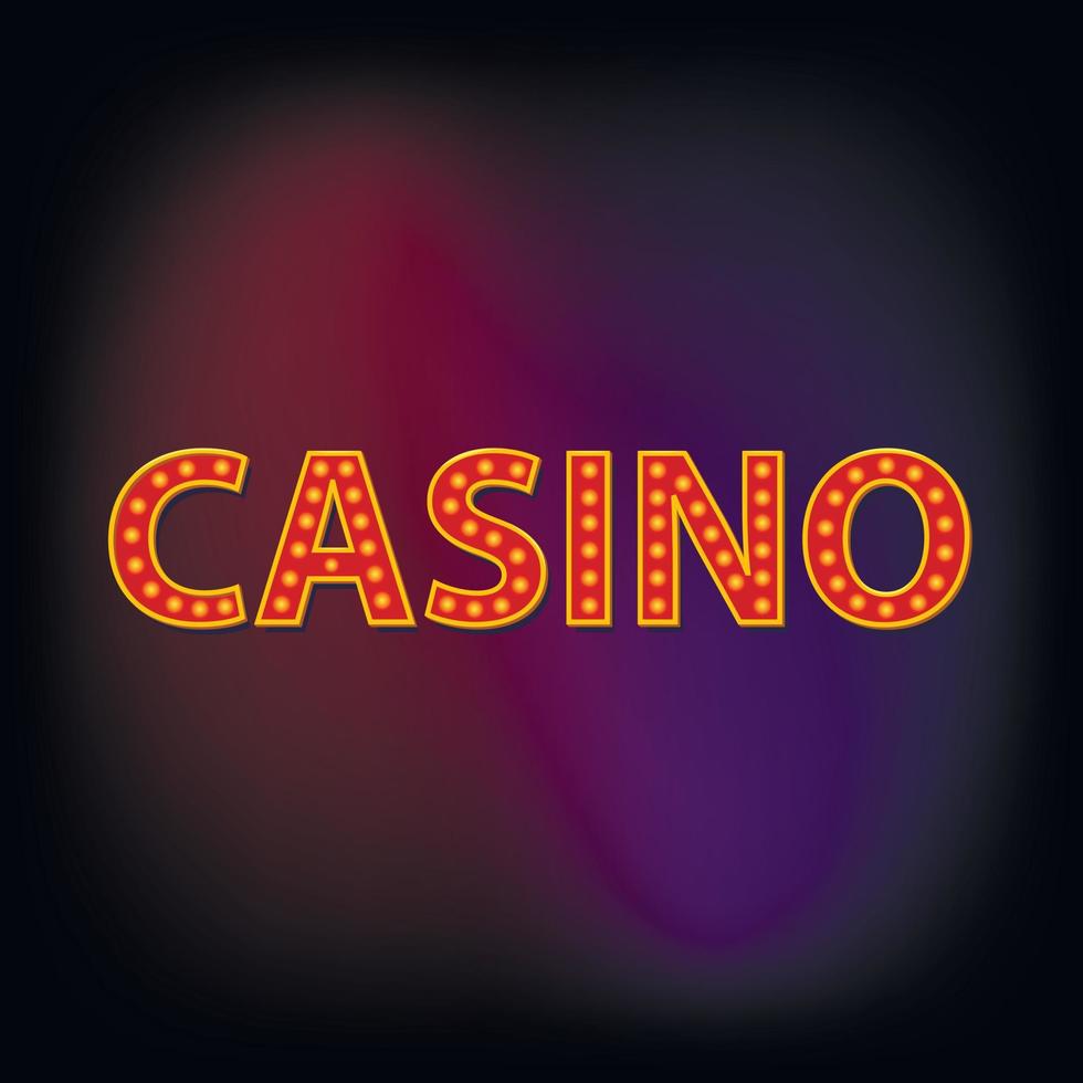 Casino word icon, cartoon style vector