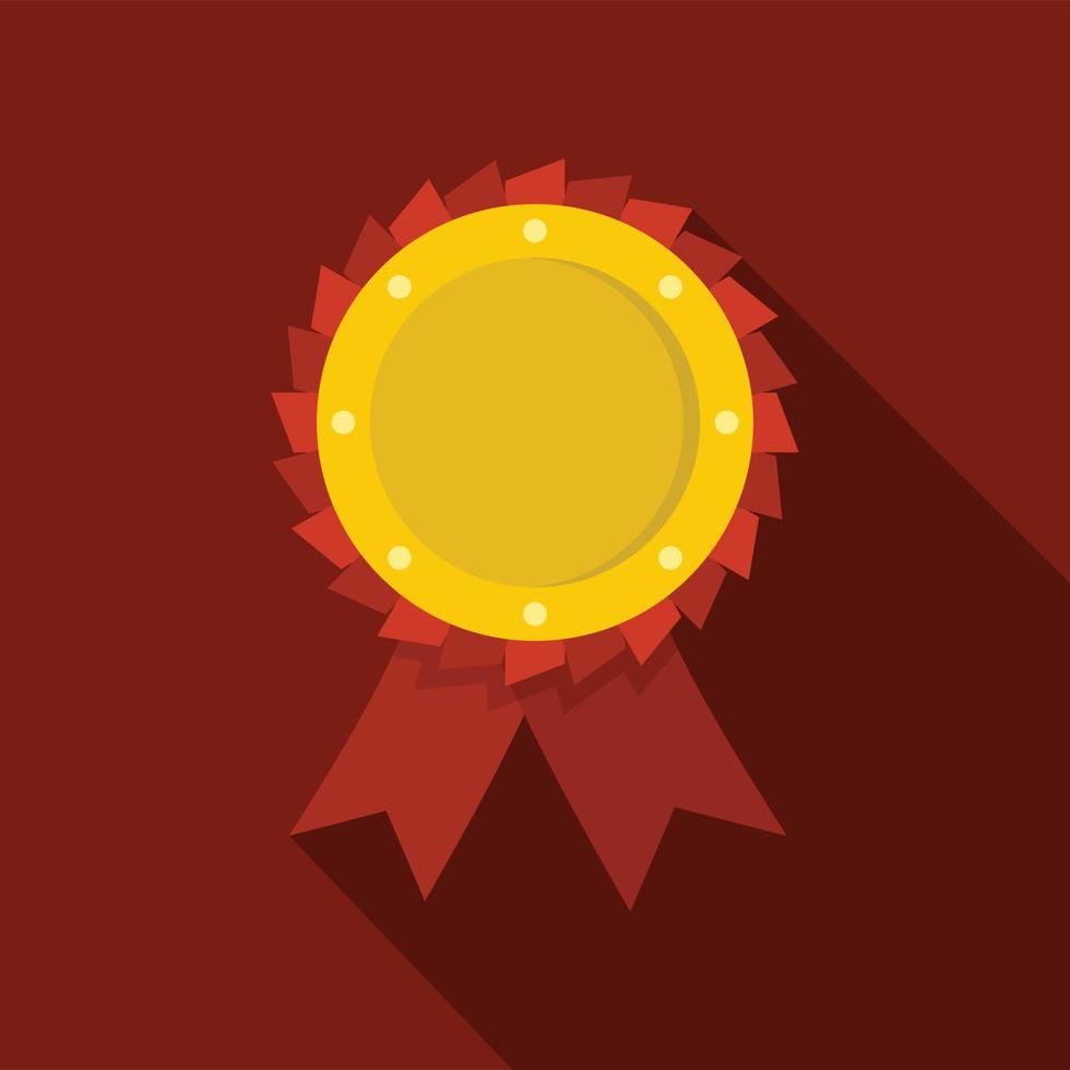 Award ribbon icon vector flat