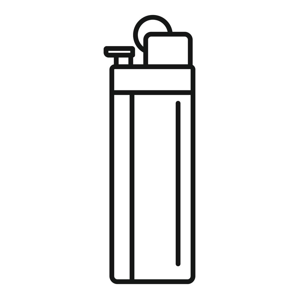 Classic cigarette lighter icon, outline style vector