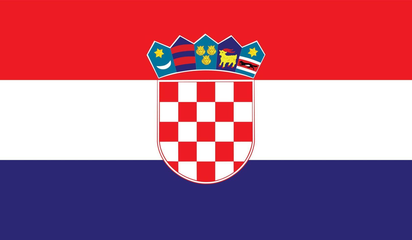 imagen de la bandera de croacia vector