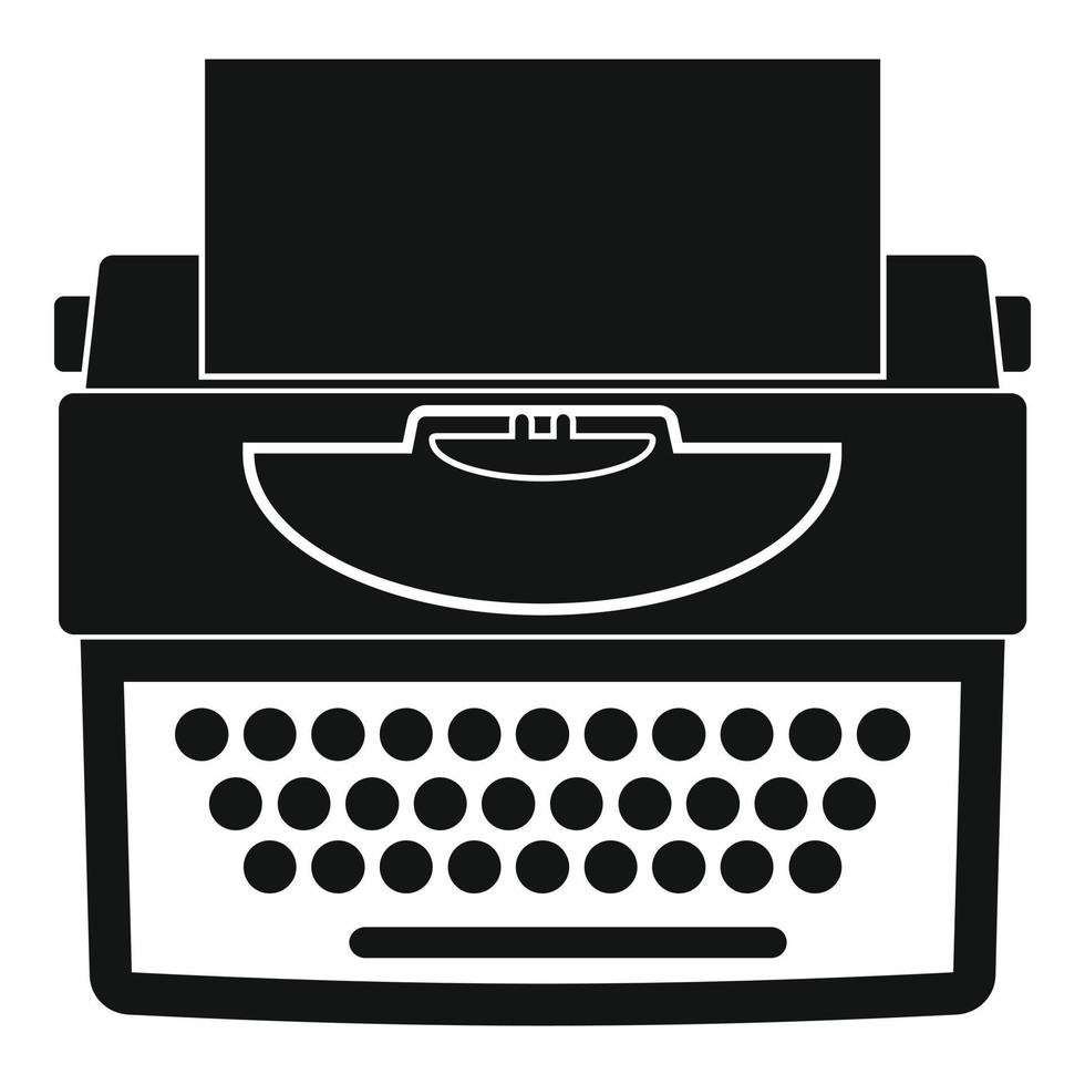 New typewriter icon, simple style vector