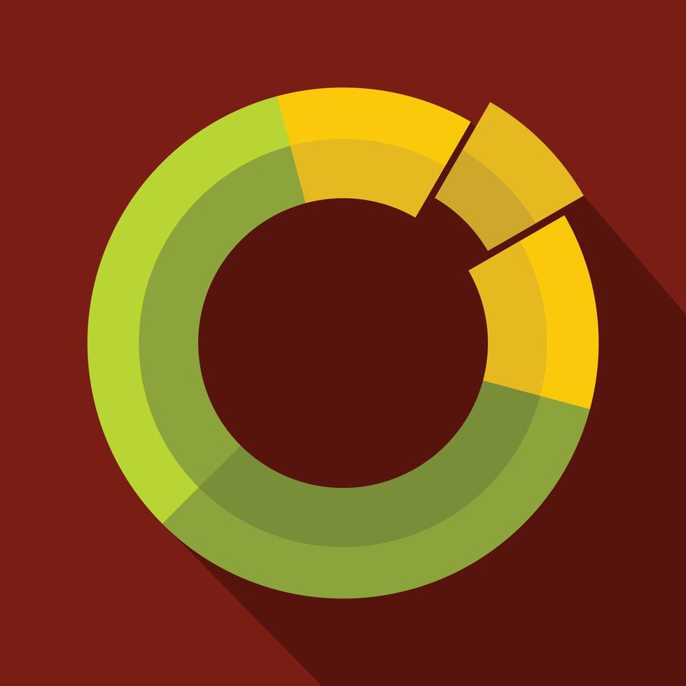 Circle chart icon vector flat