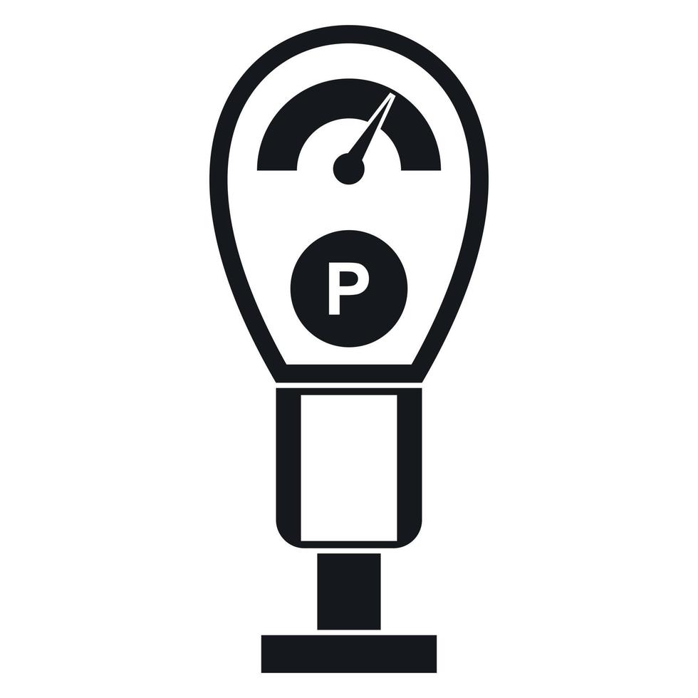 Parking meters icon, simple style vector