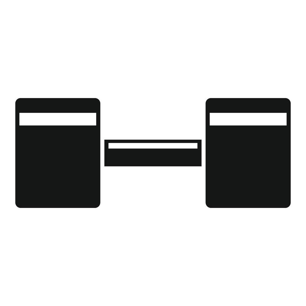 Sport dumbell icon, simple style vector