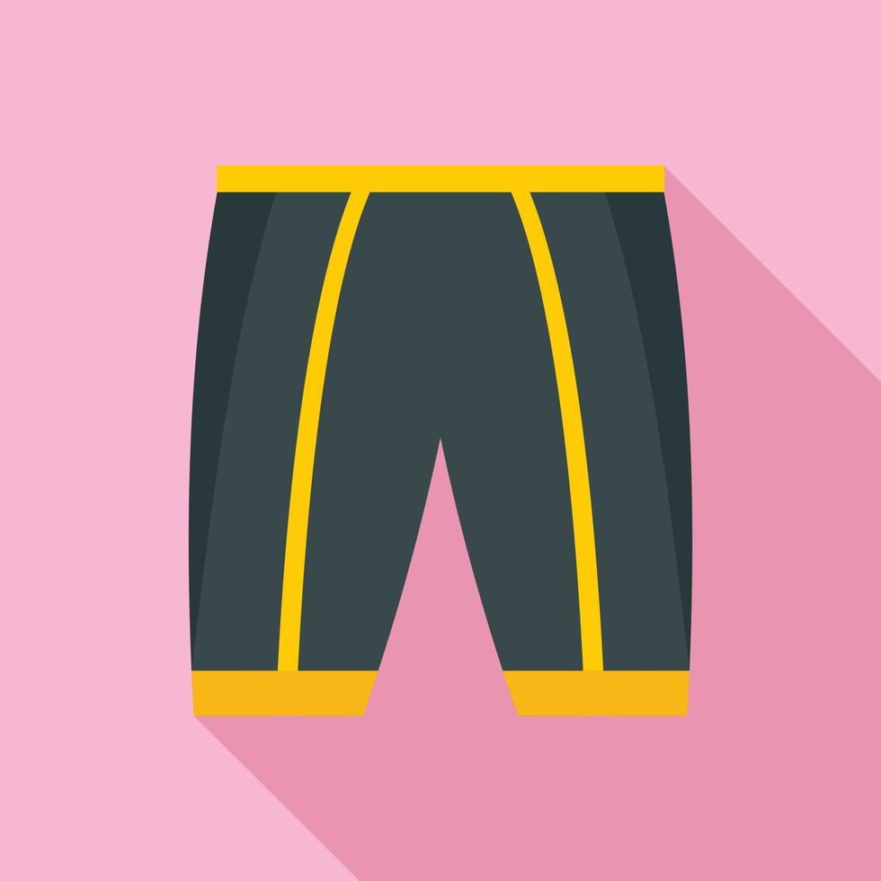 icono de pantalones cortos de bicicleta, estilo plano vector