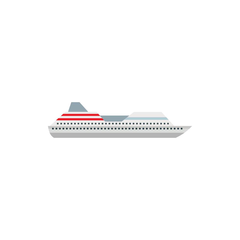 Cruise liner icon in flat style vector
