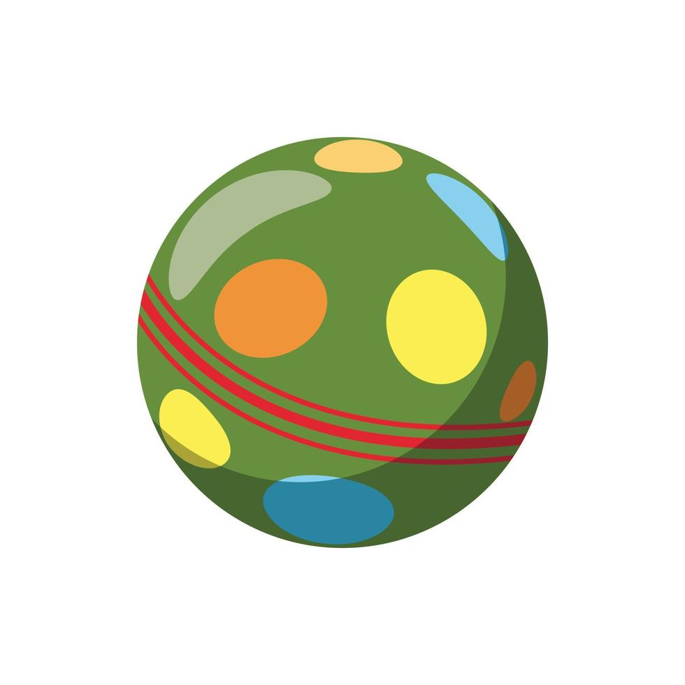 icono de bola de colores, estilo de dibujos animados vector