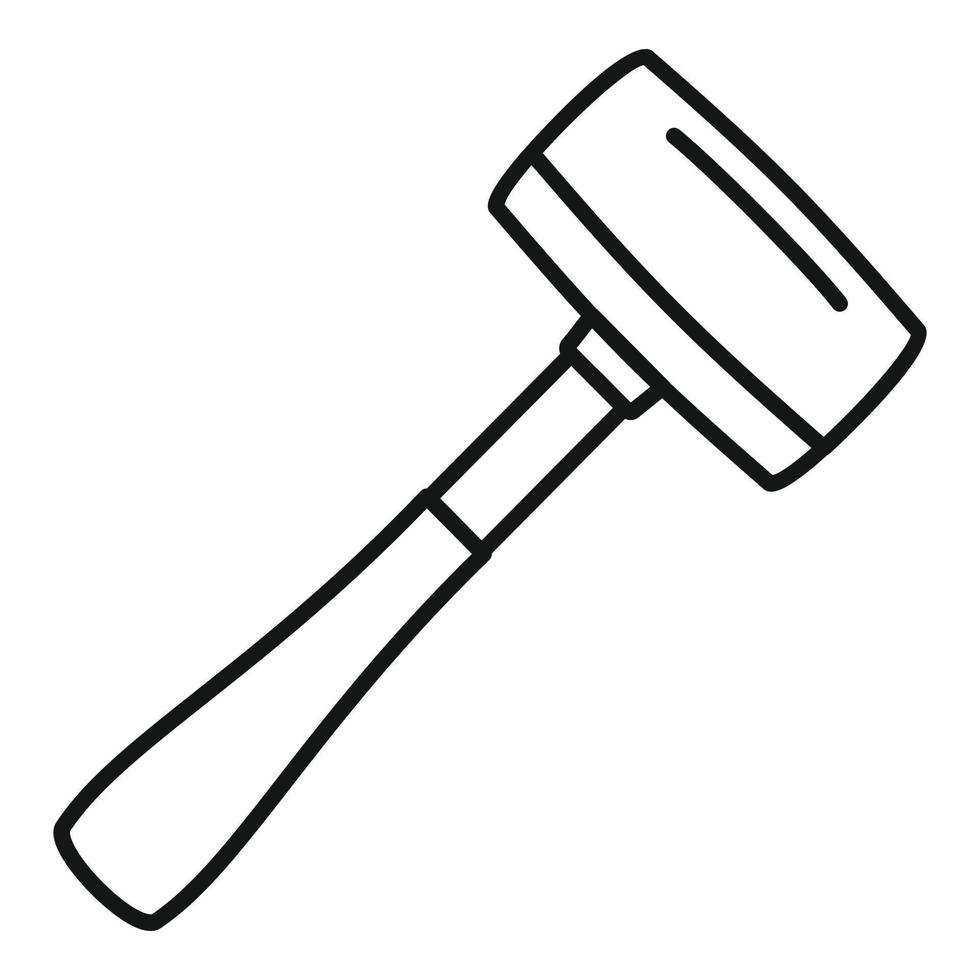 Sledge hammer icon, outline style vector