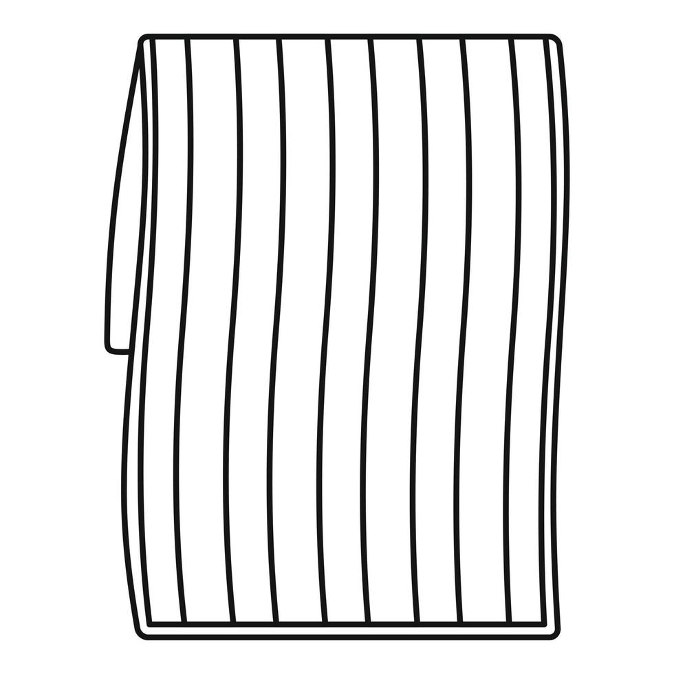 Beach towel icon, outline style vector