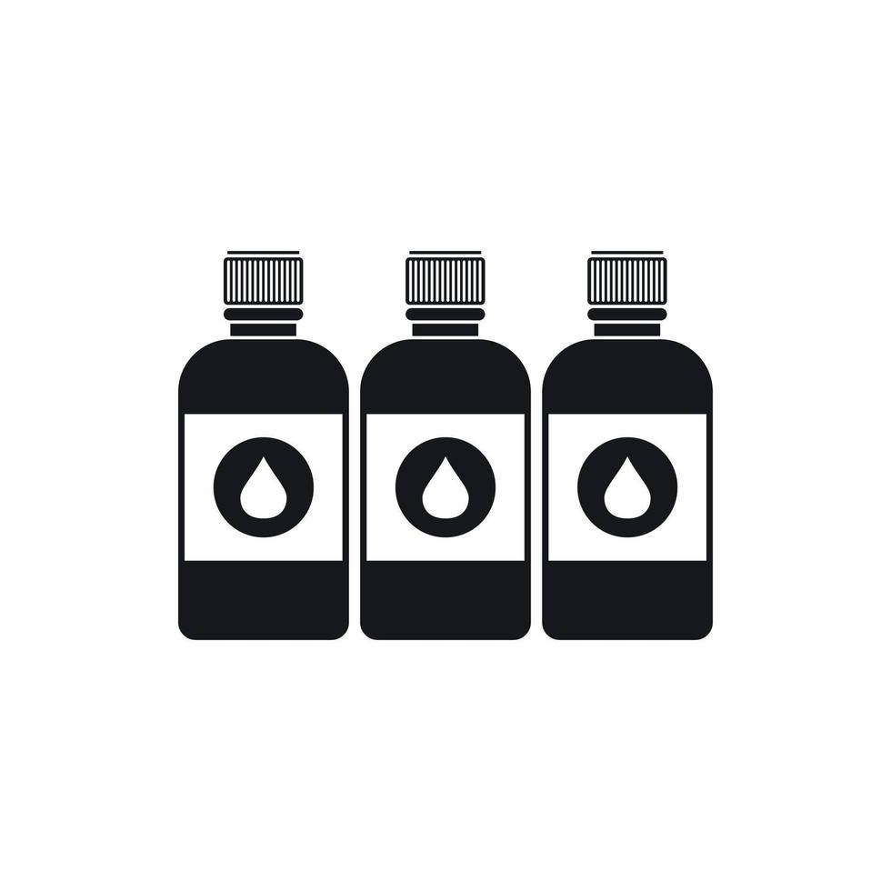 Printer ink bottles icon, simple style vector
