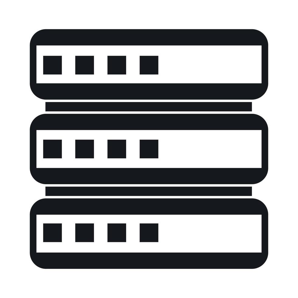 Database icon, simple style vector