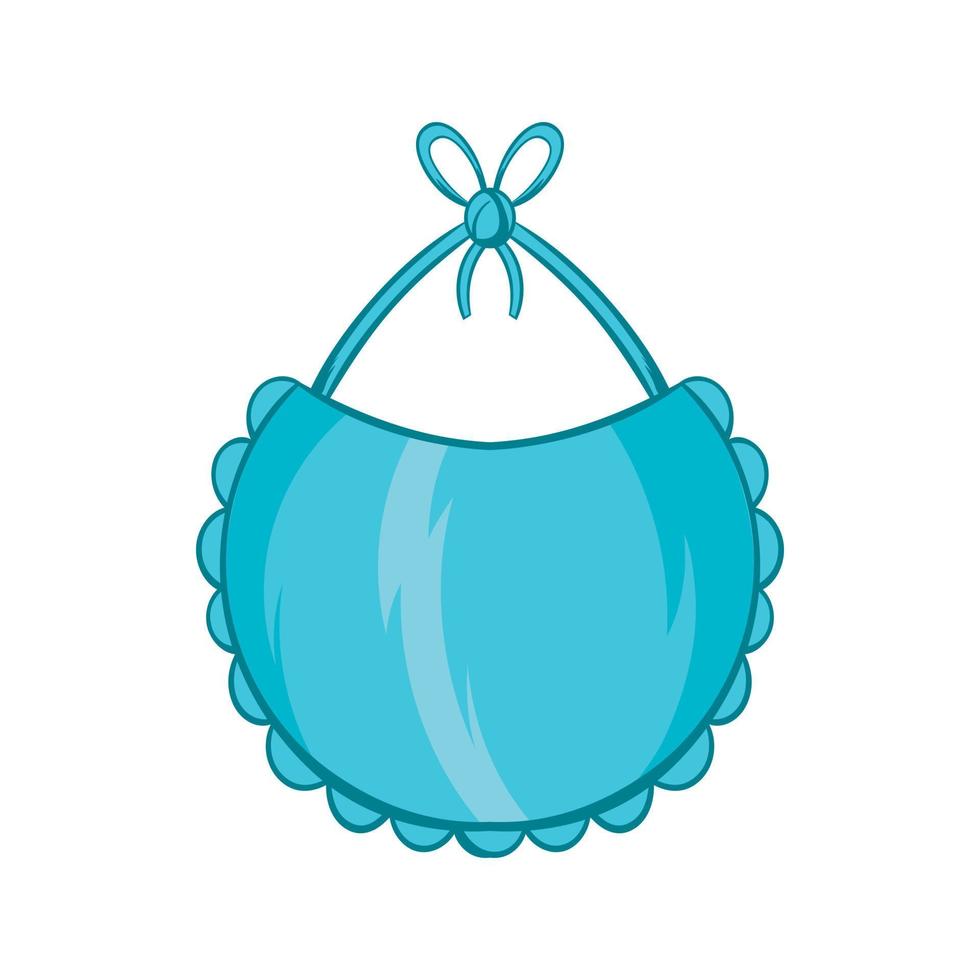 Baby bib icon, cartoon style vector