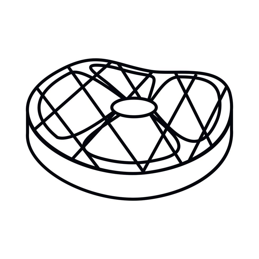 Steak Icon, outline style vector