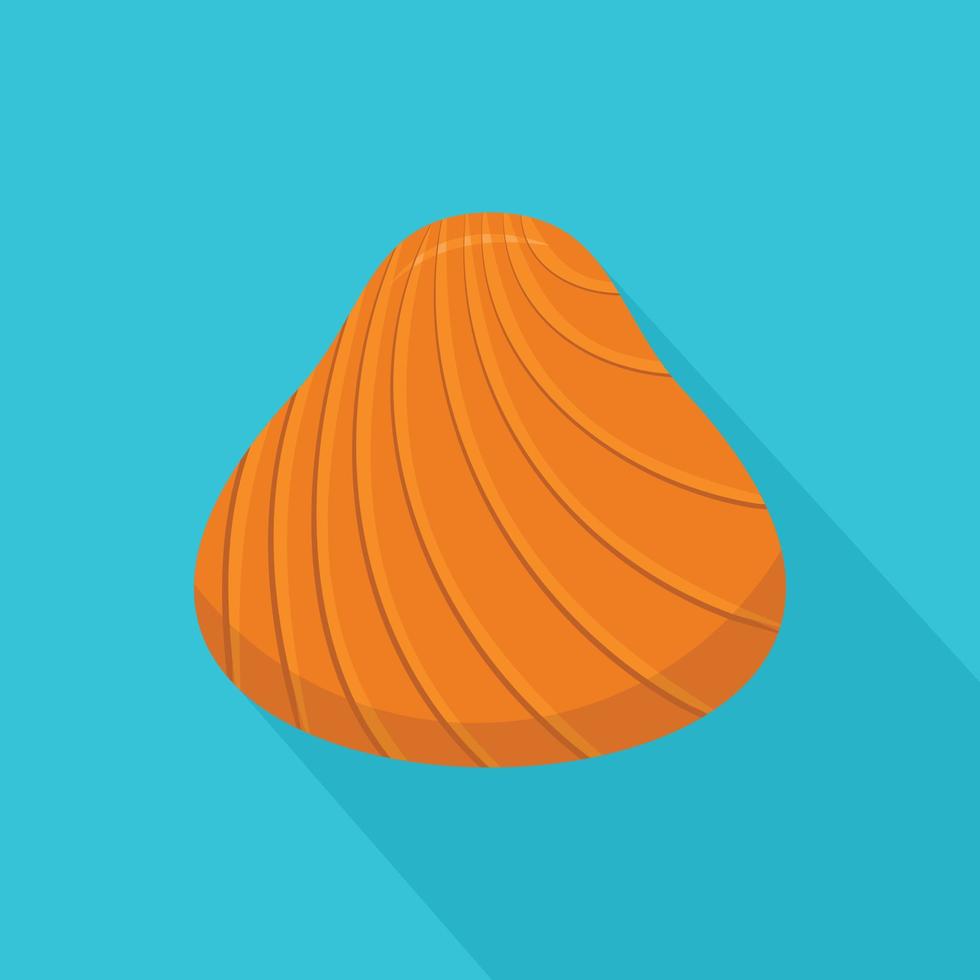 Hard shell icon, flat style vector