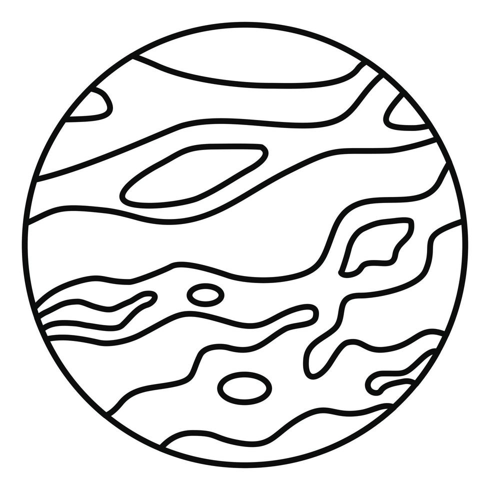 Venus planet icon, outline style vector