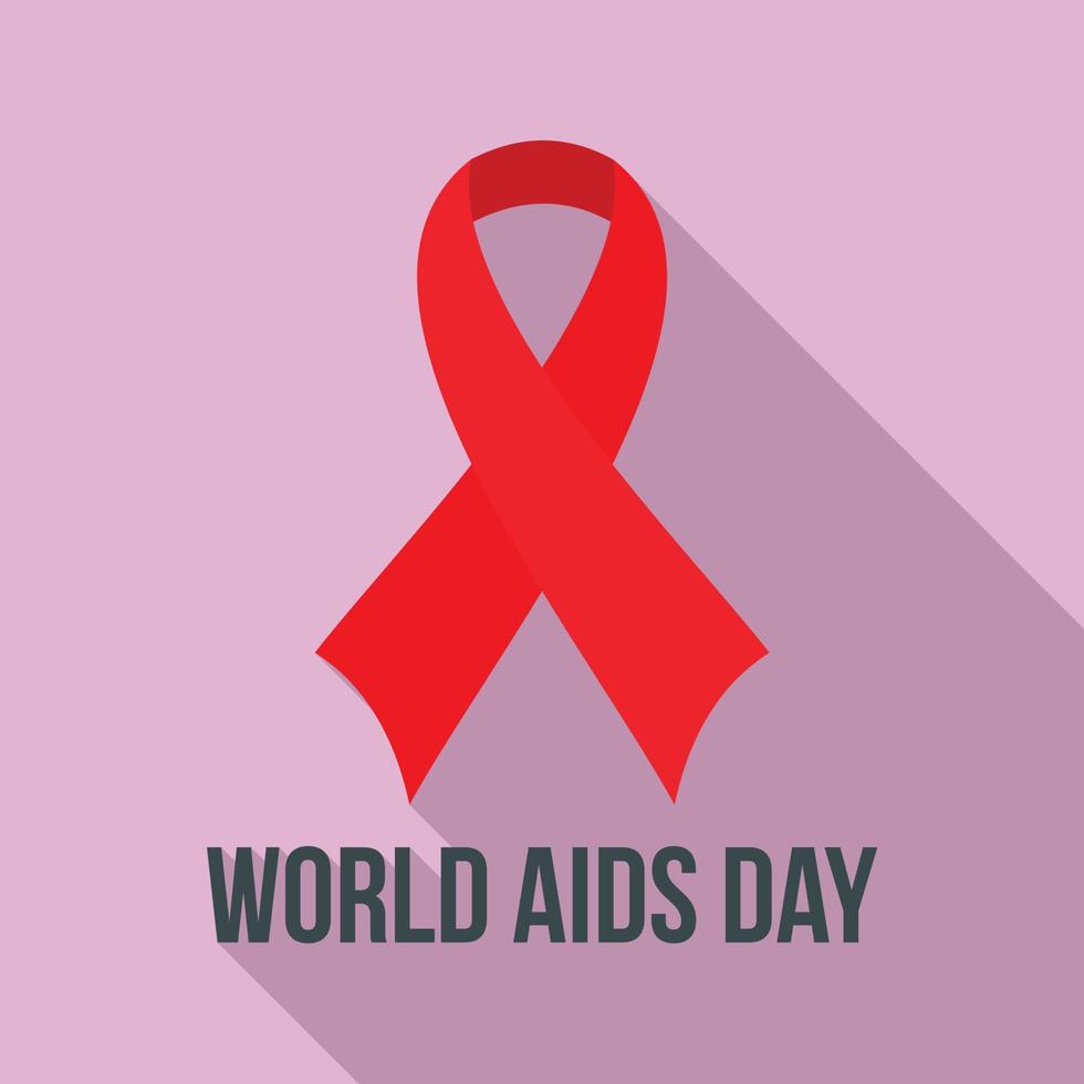 World aids day charity logo set, flat style vector