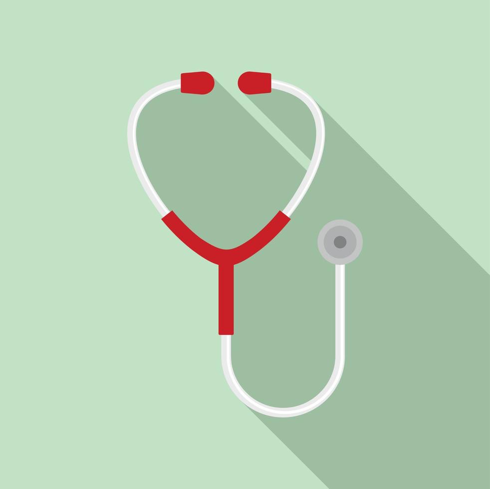 Stethoscope icon, flat style vector