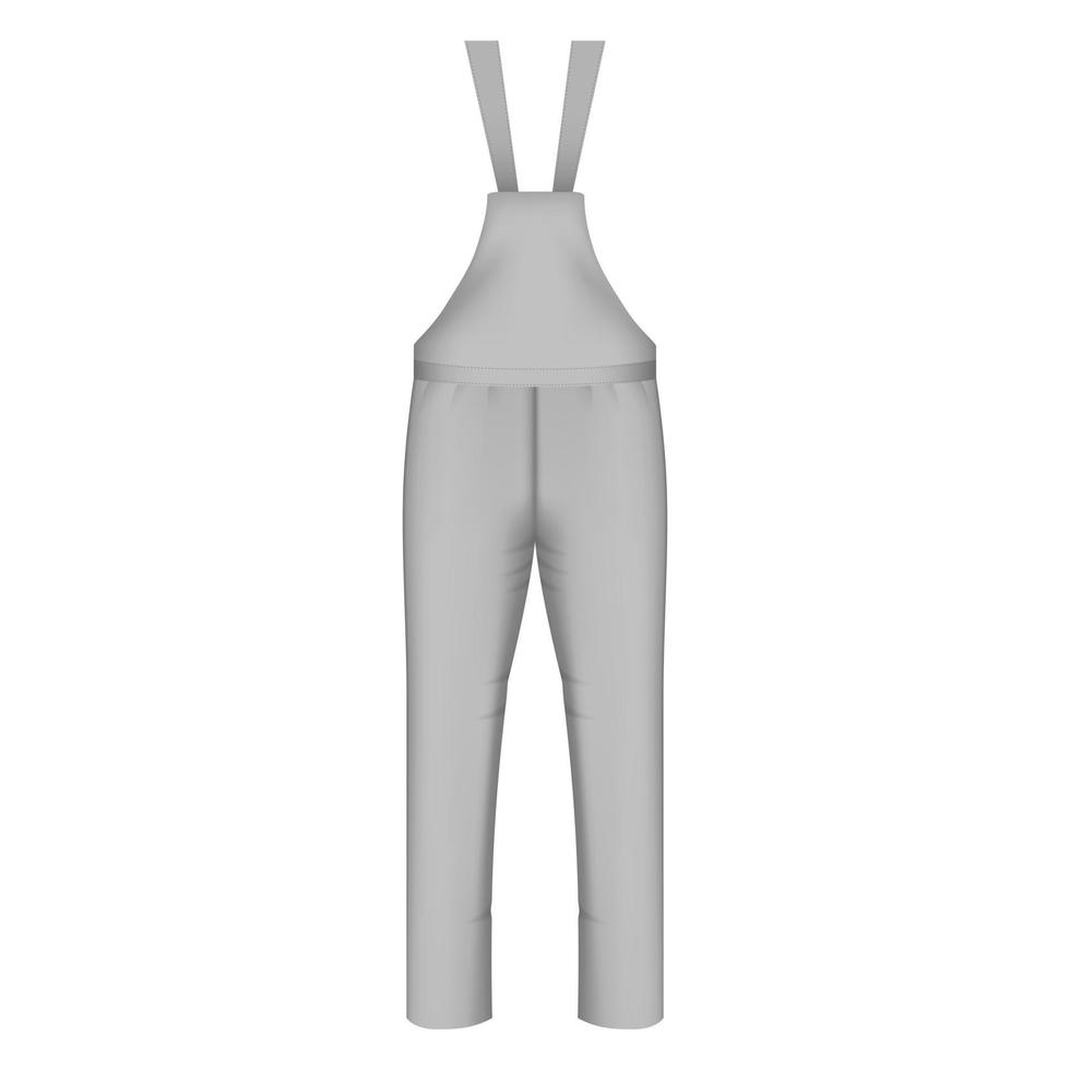 Workwear pants icon, realistic style vector