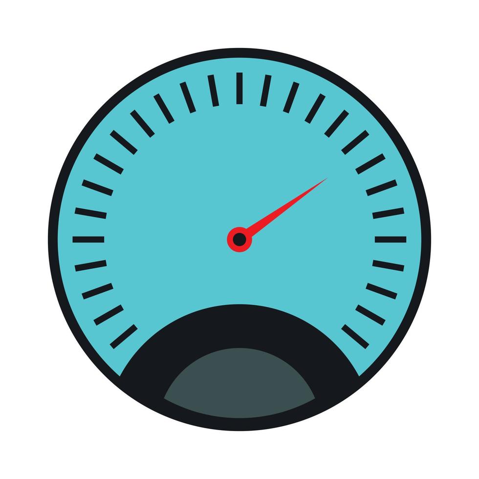 Speedometer icon in flat style vector