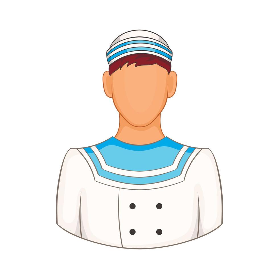 Sailor icon in cartoon style vector