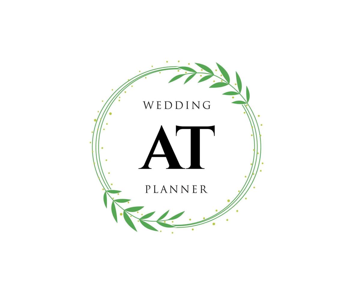 en la colección de logotipos de monograma de boda con letras iniciales, plantillas florales y minimalistas modernas dibujadas a mano para tarjetas de invitación, guardar la fecha, identidad elegante para restaurante, boutique, café en vector