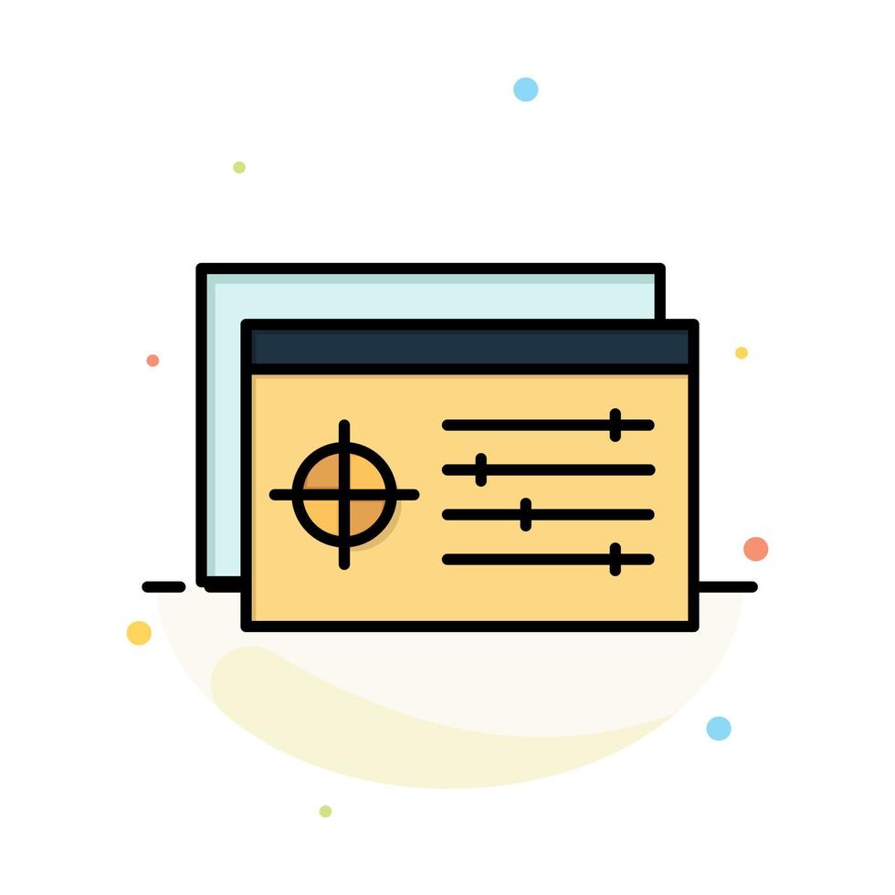 Setting Controller Target Object Abstract Flat Color Icon Template vector