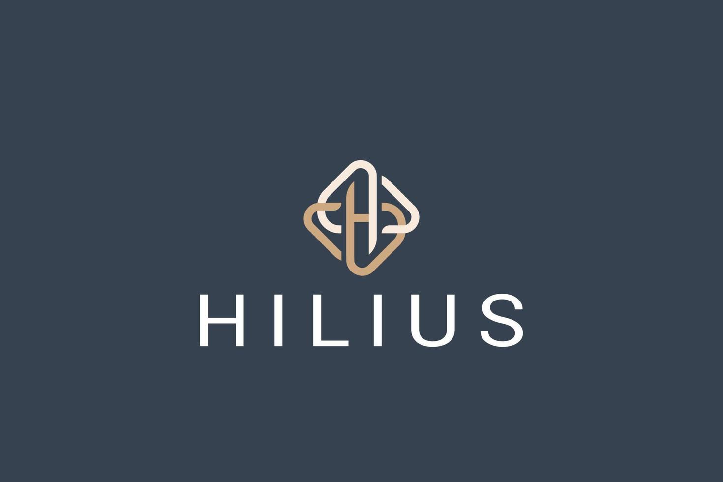 Letter H creative line art technological business logo vector
