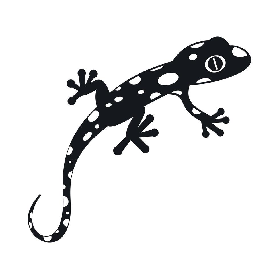 Chameleon icon, simple style vector