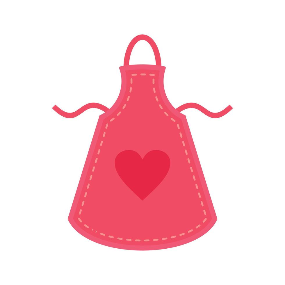 Heart apron icon, flat style vector