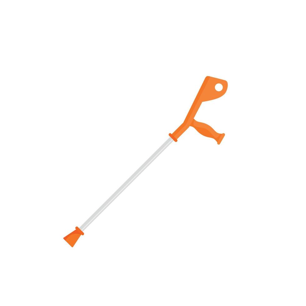Crutch icon, flat style vector