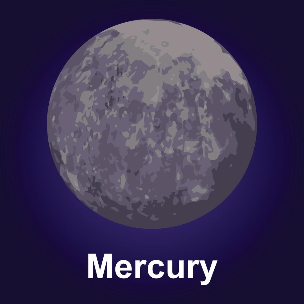 Mercury icon, isometric style vector