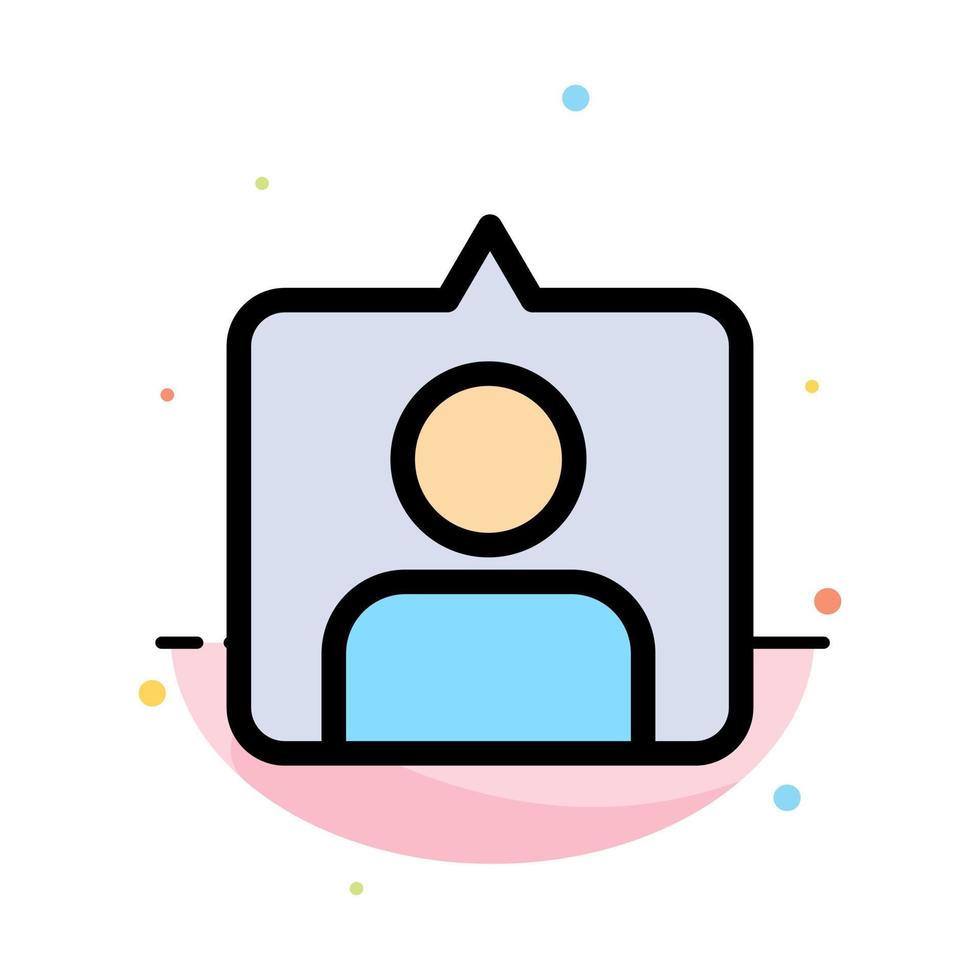 Contact Instagram Sets Abstract Flat Color Icon Template vector